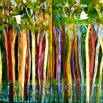 Riverside Trees - separate paintings - 1200 x 800 each - SOLD