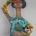 Ceramic Girl - made my student at Monte Lupo Arts - 70 cm high