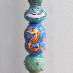 Totem Pole - ceramic made by Monte Lupo students - 190cm - 12 pieces
