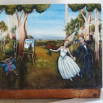 Painter's Box, front painted by Karin Atkins