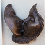 The Kiss - bronze sculpture. By Michael Alfano, Maine, USA.