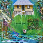 Creek Cottage - on timber - 65 x 60 cm - SOLD